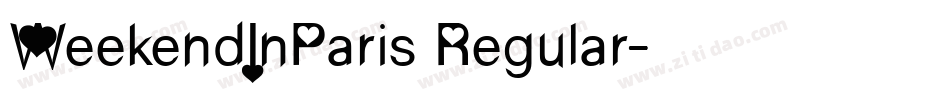 WeekendInParis Regular字体转换